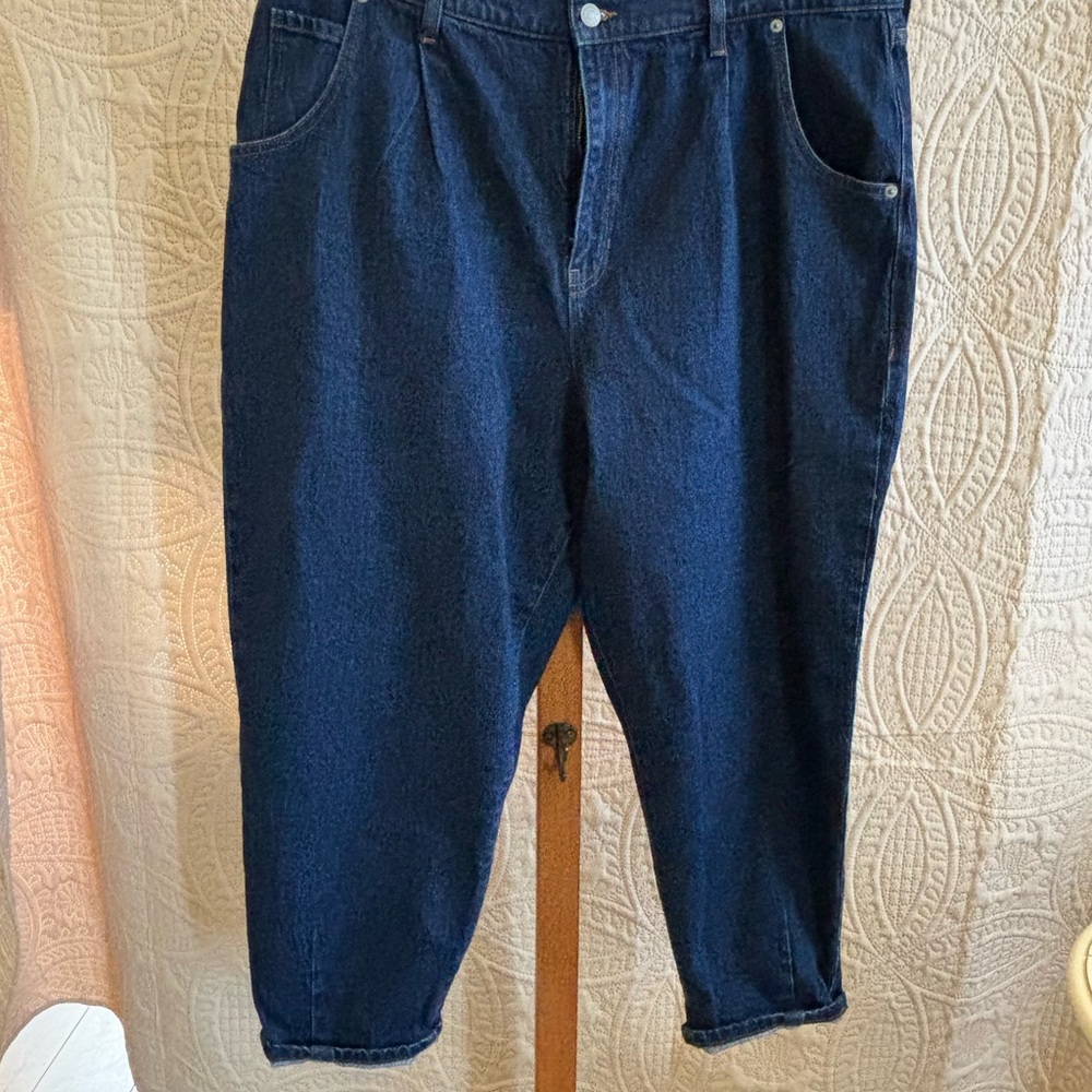 Banana Republic High Rise Balloon Blue Ankle Cropped Jeans